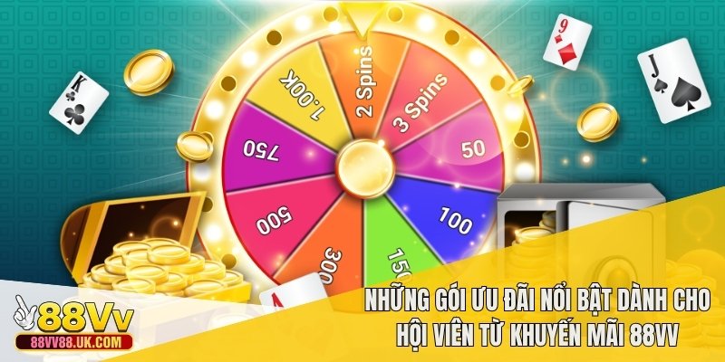 Những gói ưu đãi nổi bật dành cho hội viên từ khuyến mãi 88vv